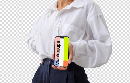 Business styled iPhone 14 Pro mockup