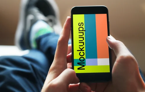 Chilling and playing games on iPhone 6s mockup