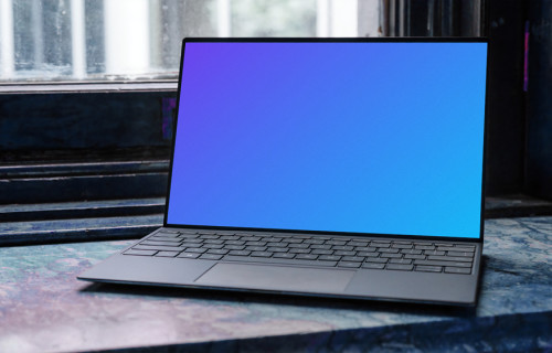 Dell XPS Mockup in front of window