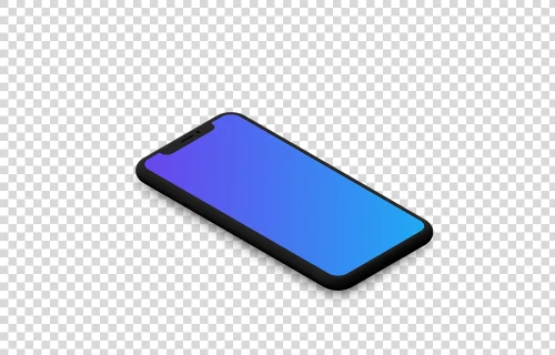 Dark Clay iPhone X mockup (Left Angle)
