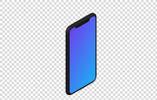 Dark Clay iPhone X mockup (Perspective)