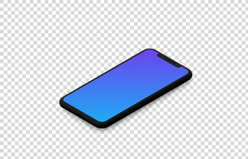 Dark Clay iPhone X mockup (Right Angle)