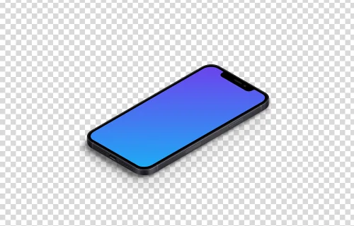 iPhone 12 Mockup (Isometric Floor Right)