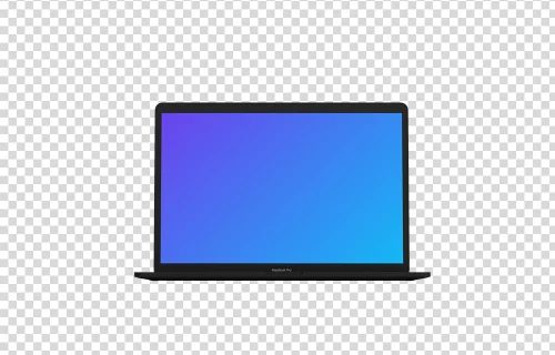 Front view mockup of Macbook Pro (Clay Dark)