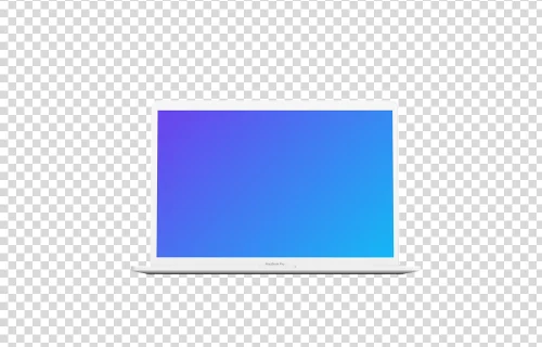 Front view mockup of Macbook Pro (Clay White)