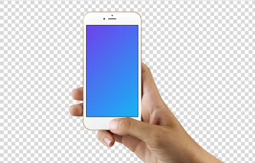 Gold iPhone 6s mockup on editable background
