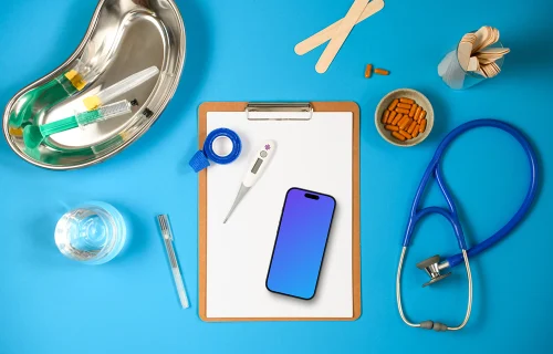 Health care themed iPhone mockup