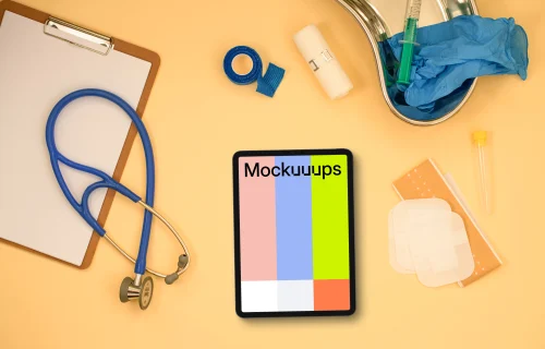 Hospital themed iPad mockup