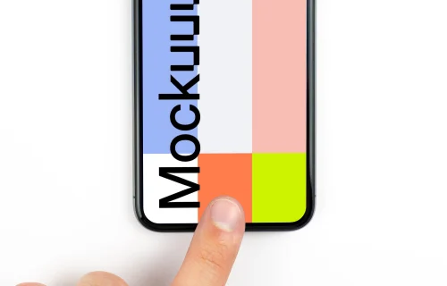 Interacting with iPhone XS mockup