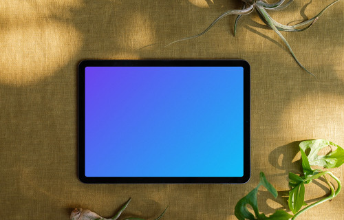 iPad Air mockup in landscape mode.