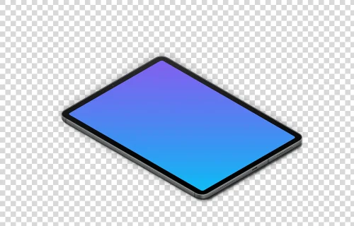 iPad Pro mockup (Isometric - Left)
