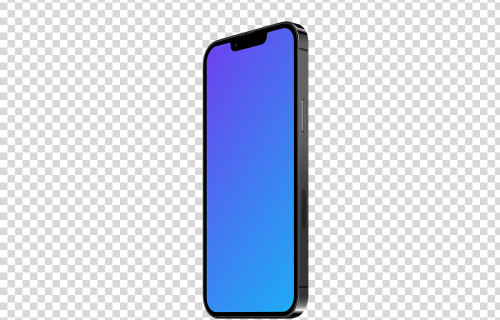 iPhone 13 Pro Mockup (Perspective Stand Right - Floating Shadow)