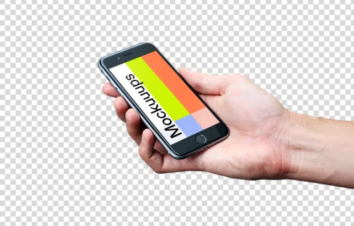 iPhone 6s mockup on customizable background