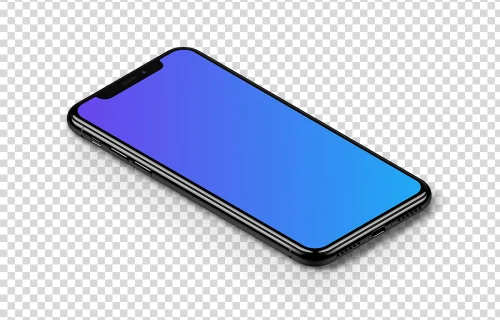 iPhone XS Isometric Floor mockup (Left)