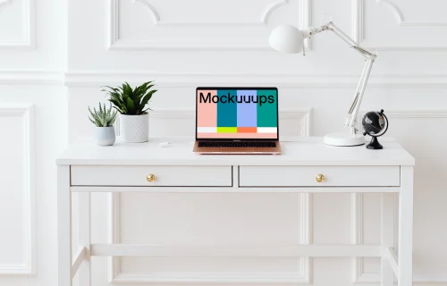 MacBook Air mockup with plain white background 