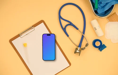 Medical environment with iPhone mockup