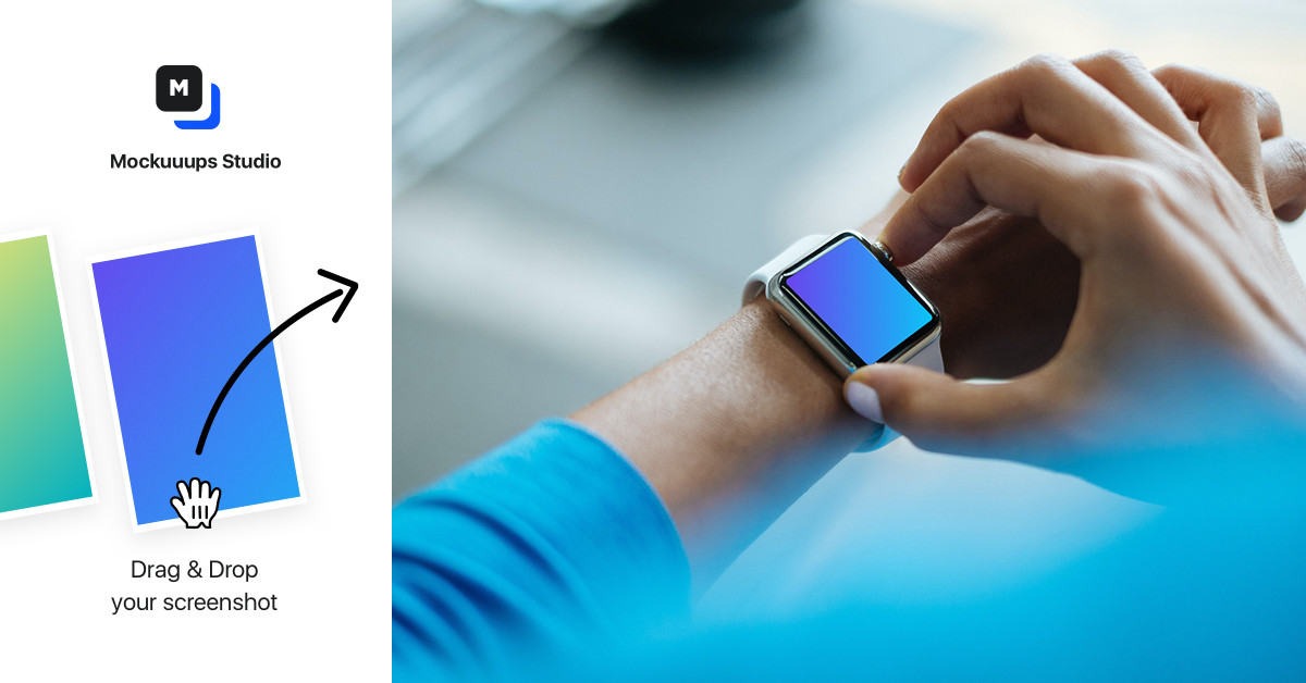 Download Checking notifications on Apple Watch mockup - Mockuuups Studio