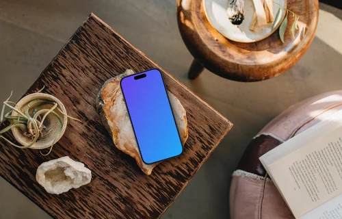 Peaceful environment and an iPhone mockup