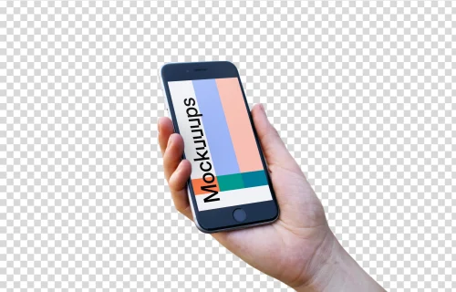 Perspective iPhone 6s mockup on customizable background