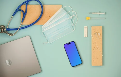 Phone mockup in the modern health care environment