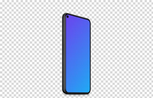 Google Pixel 5 Mockup (Perspective Stand Left)