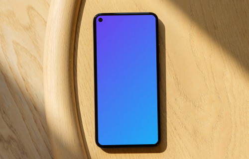 Pixel 5 on a wooden table