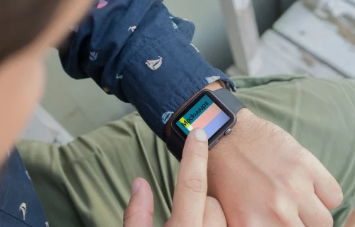 Pointing on Apple Watch Sport mockup