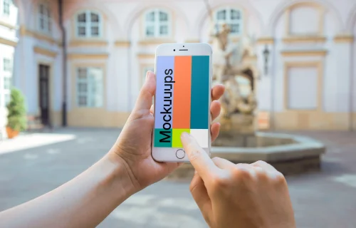 Pointing on iPhone 6 mockup