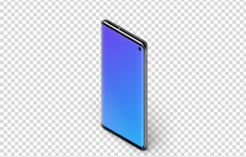 Samsung Galaxy S10 Mockup Stand Isometric (Right)