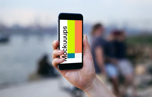 Shooting River Landscape with iPhone 6s mockup