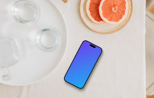 Simplicity in breakfast including an iPhone mockup