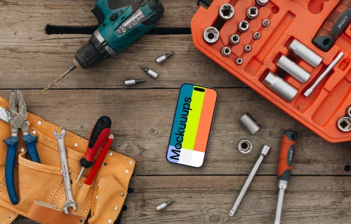 Smartphone in workshop space