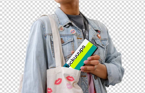 Student confidently holding a Google Pixel mockup