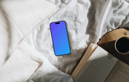 Sunlit breakfast ritual featuring an iPhone mockup