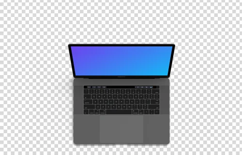 Top view mockup of Macbook Pro