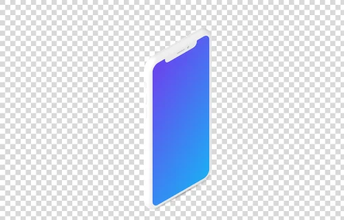 White Clay iPhone X mockup (Perspective)