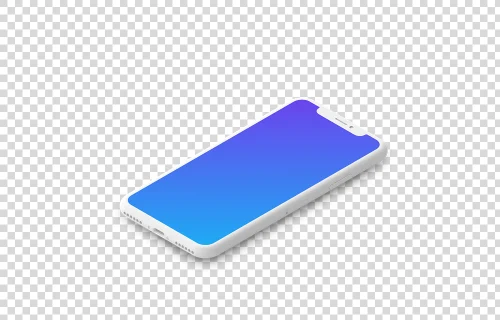 White Clay iPhone X mockup (Right Angle)
