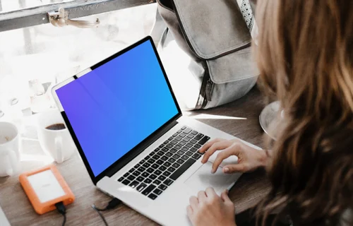 Working on Macbook Pro mockup
