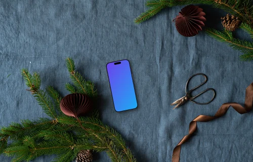 Xmas smartphone mockup