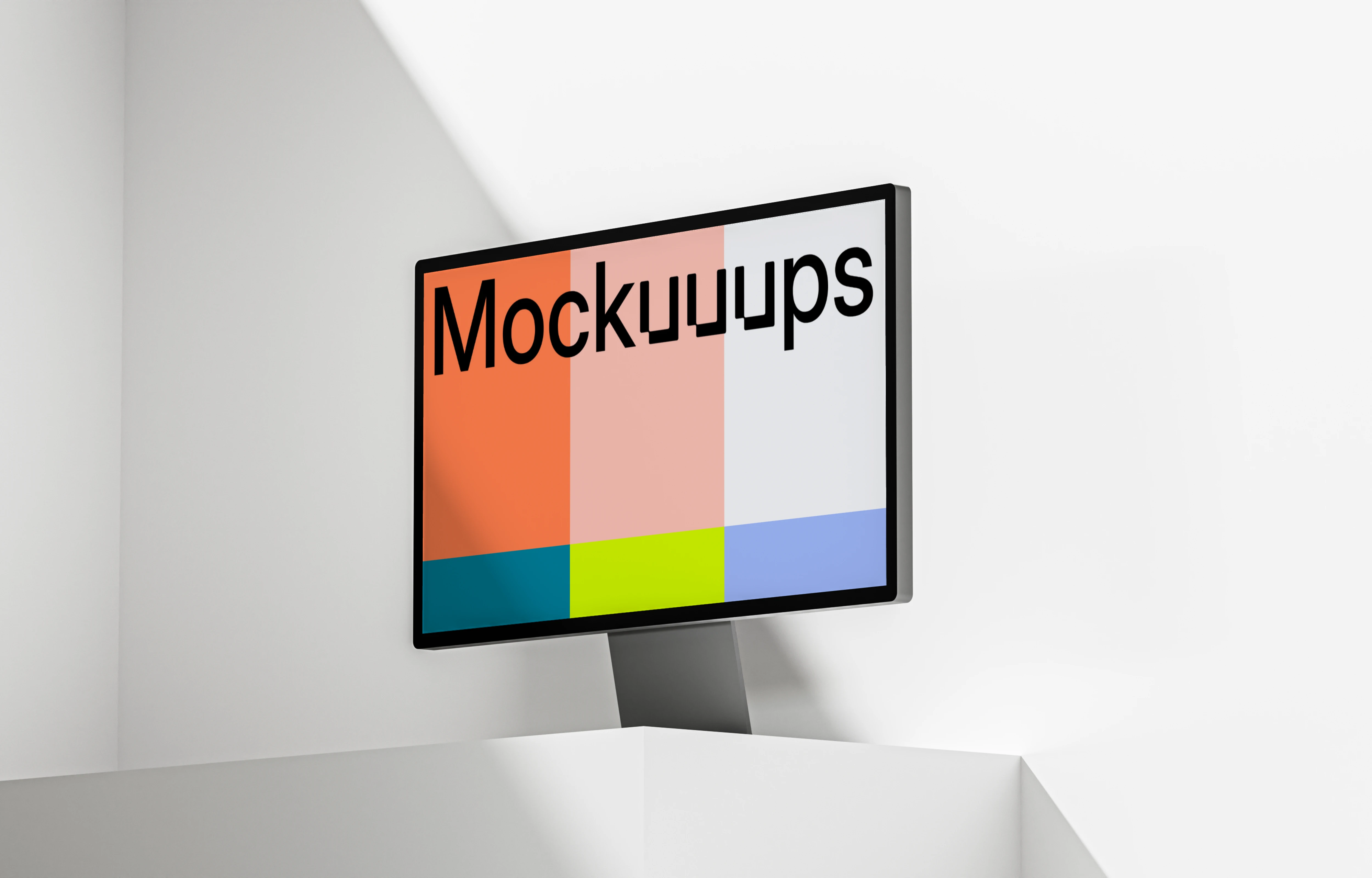 Apple Studio Display mockup with isometric angle