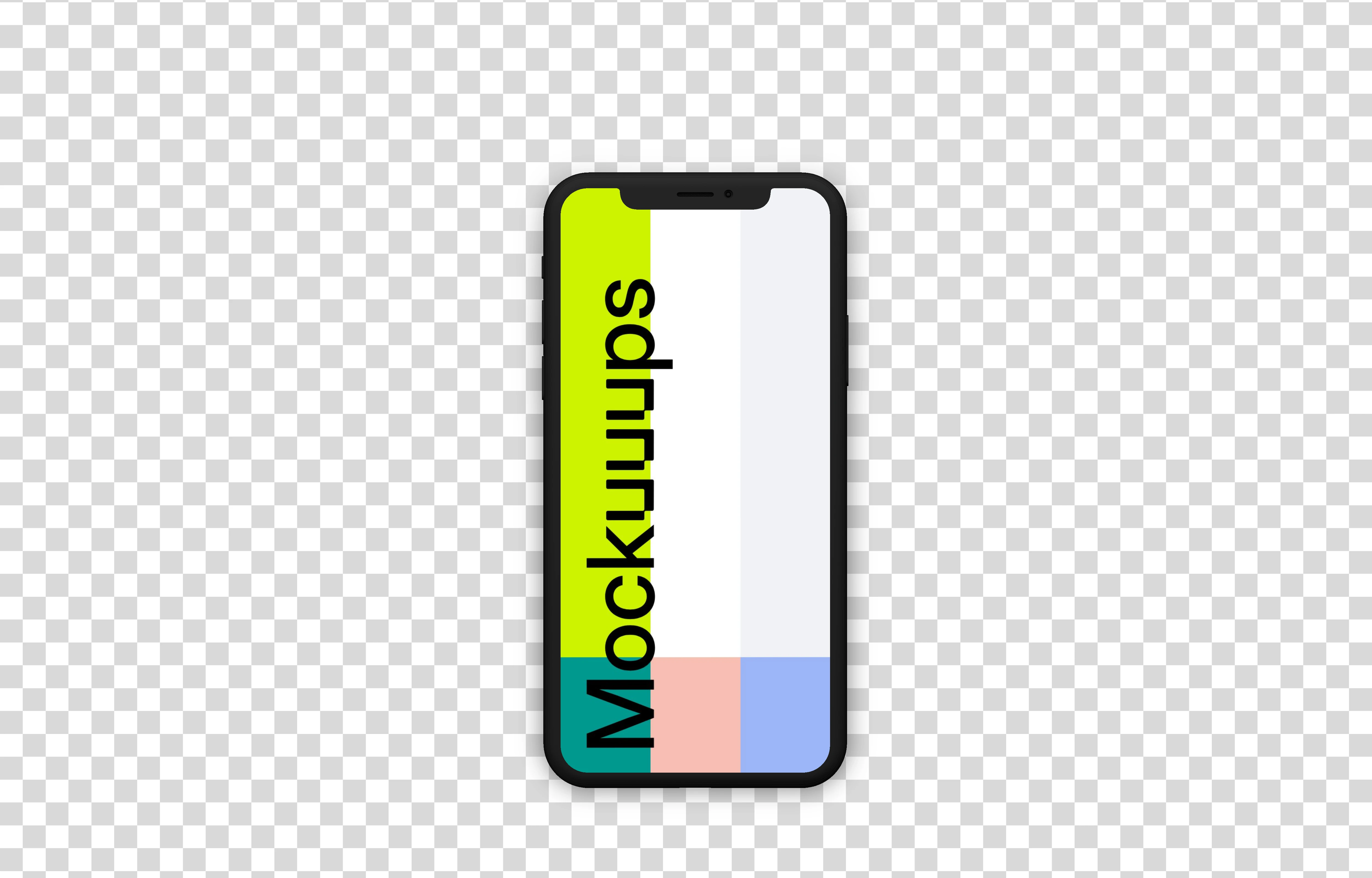 Dark Clay iPhone X mockup (Front)
