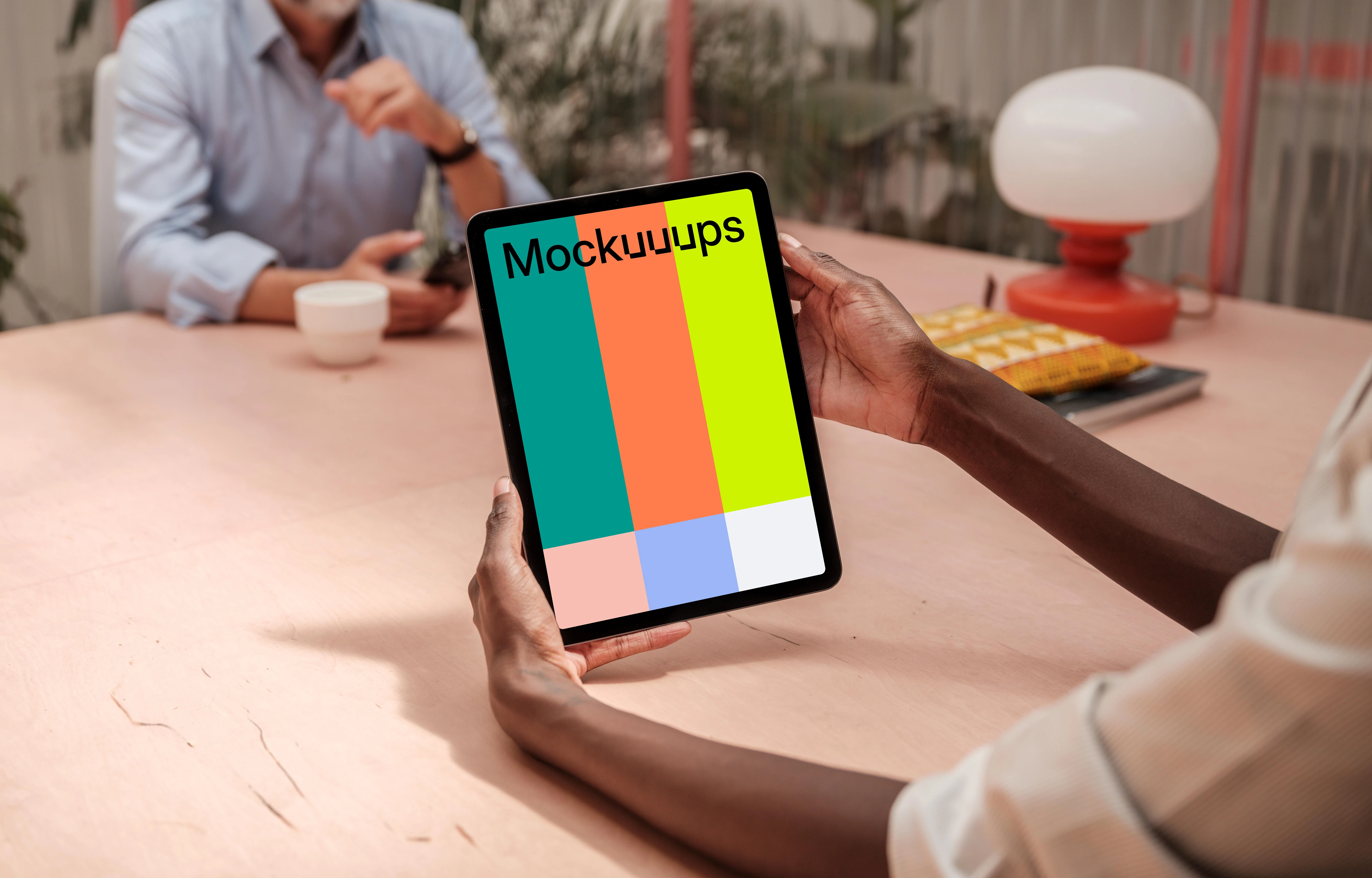 iPad Air mockup in the office