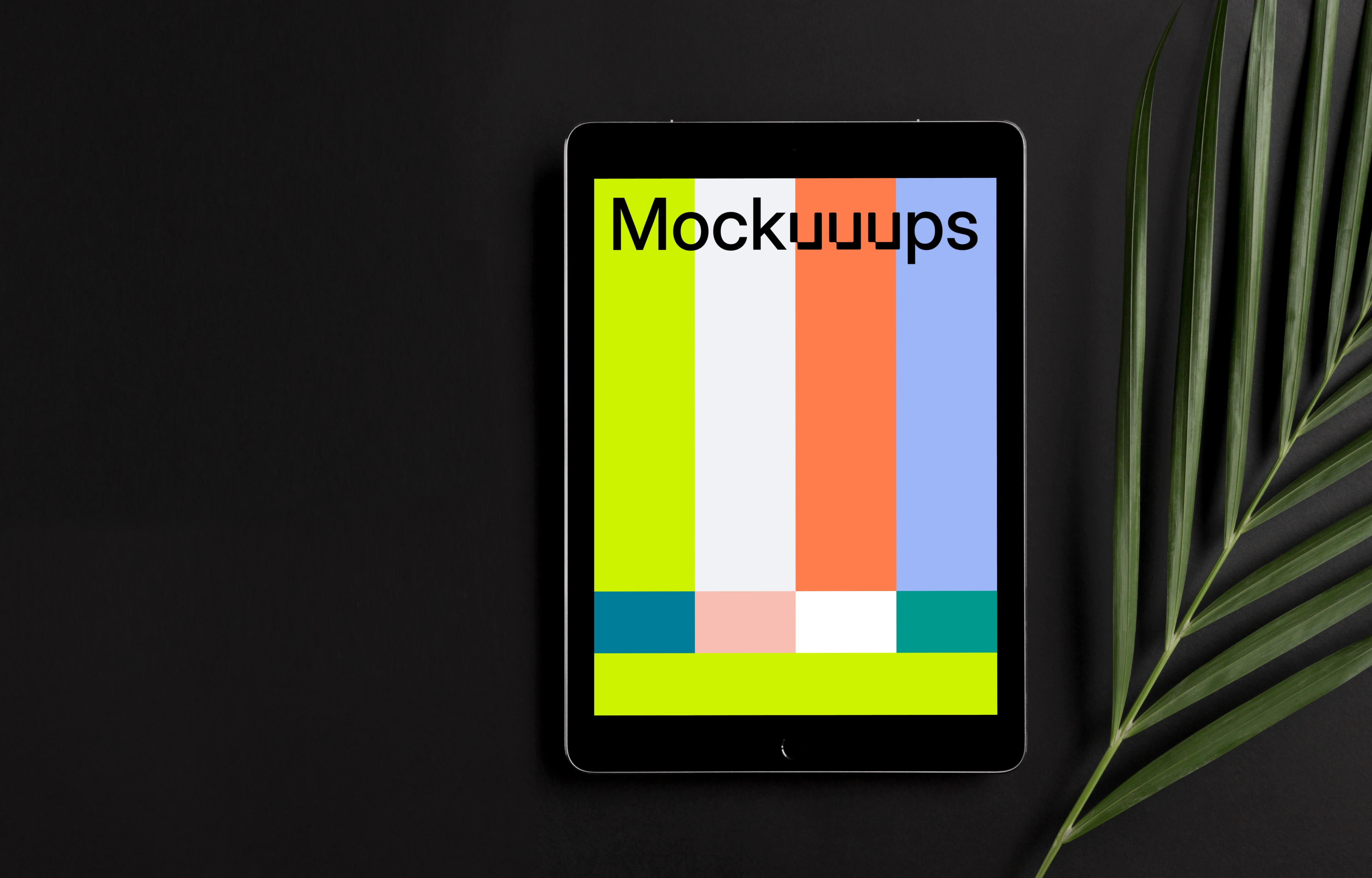 iPad Pro mockup on dark table