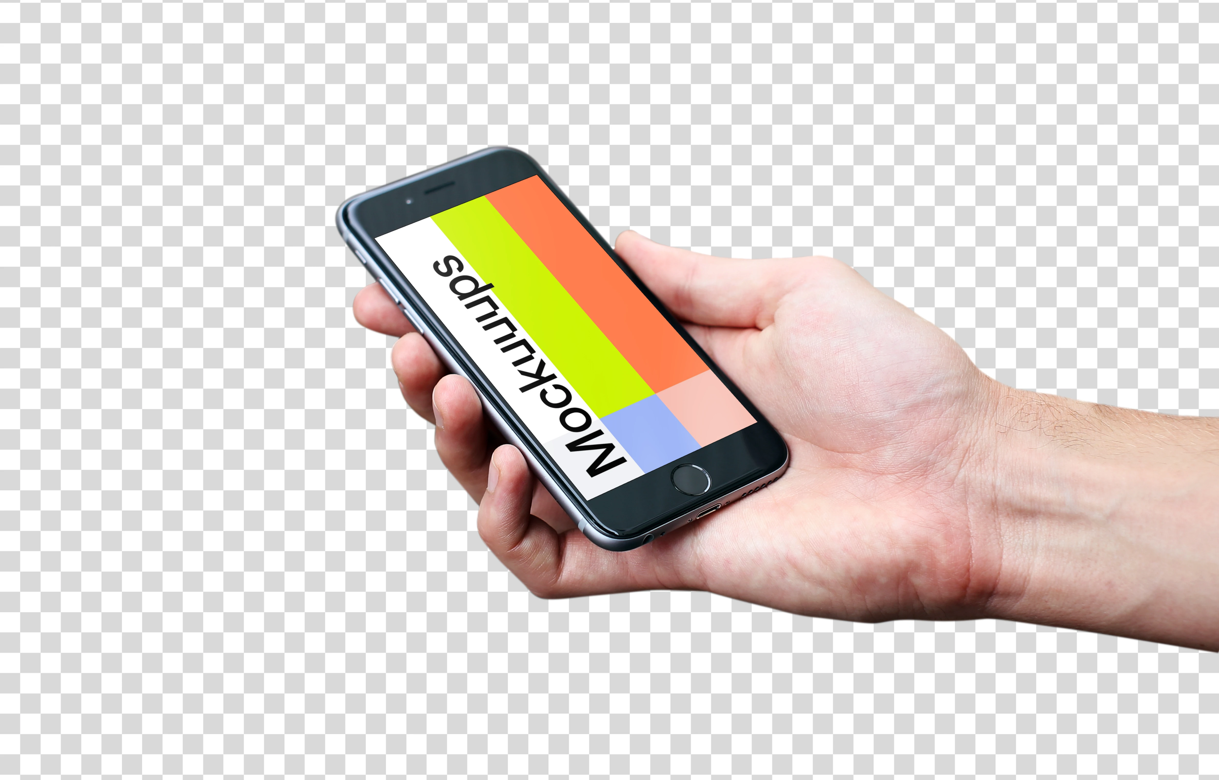 iPhone 6s mockup on customizable background
