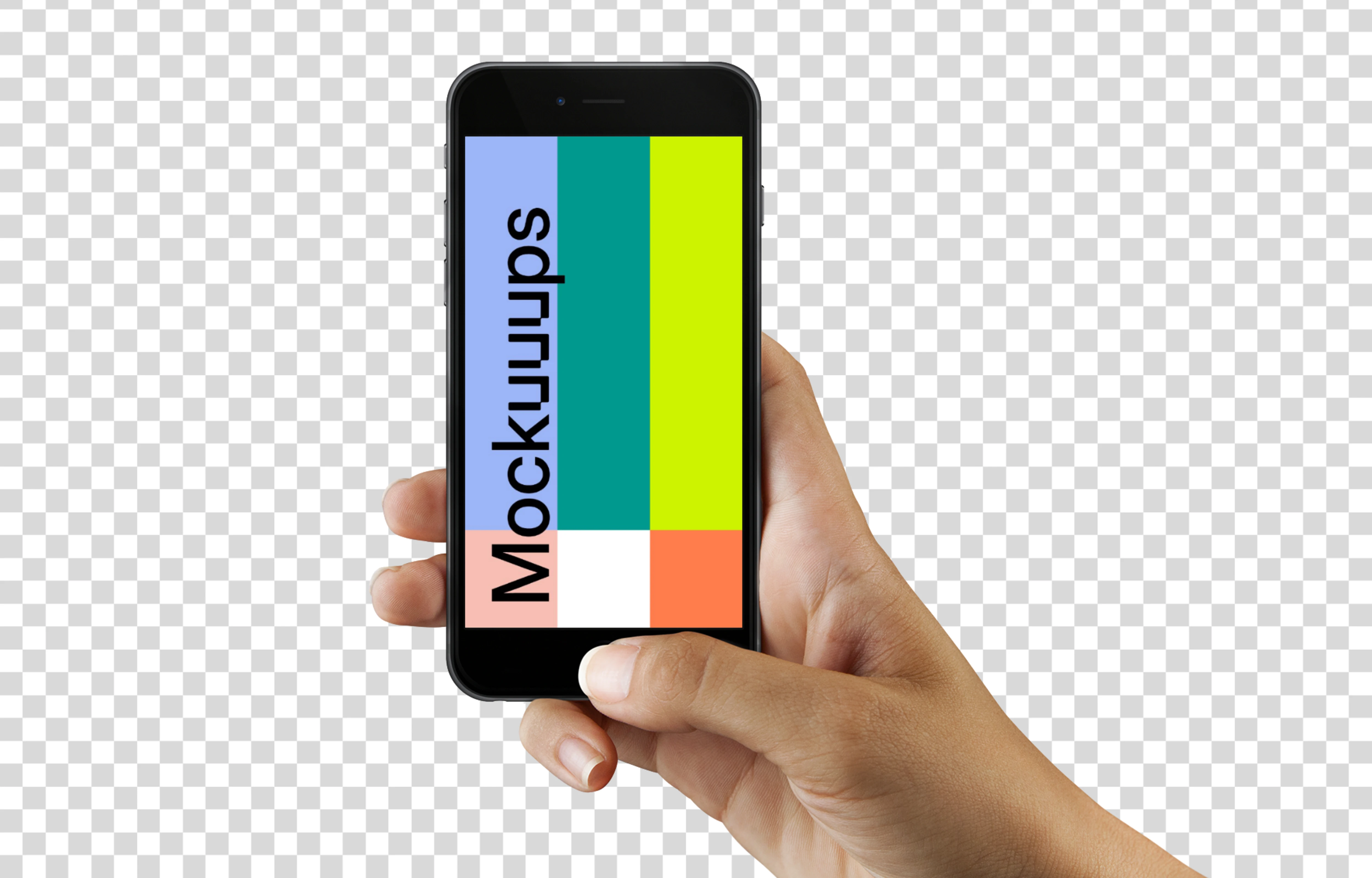 Space Gray iPhone 6s mockup on editable background