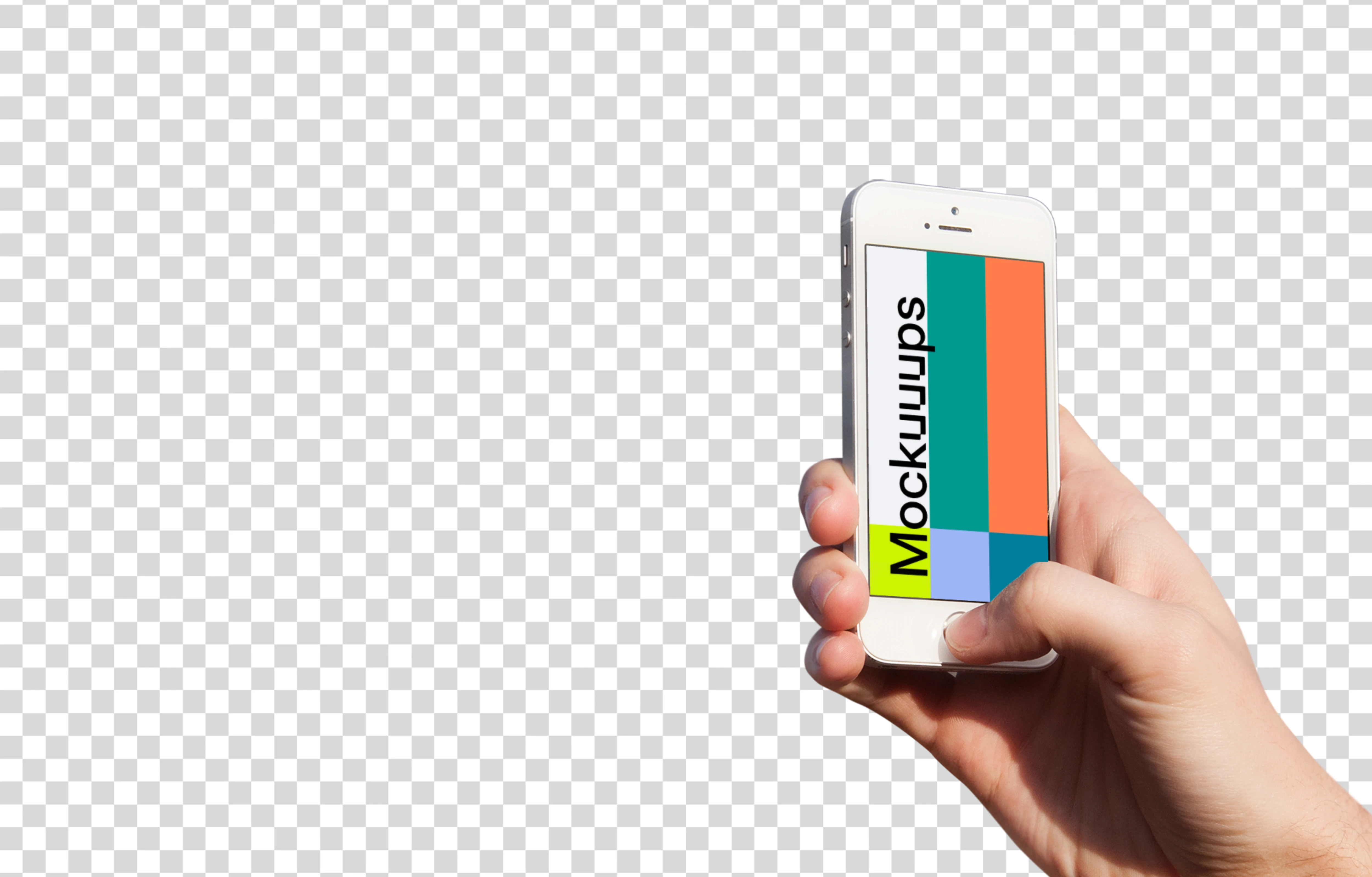 Angle view mockup of iPhone SE