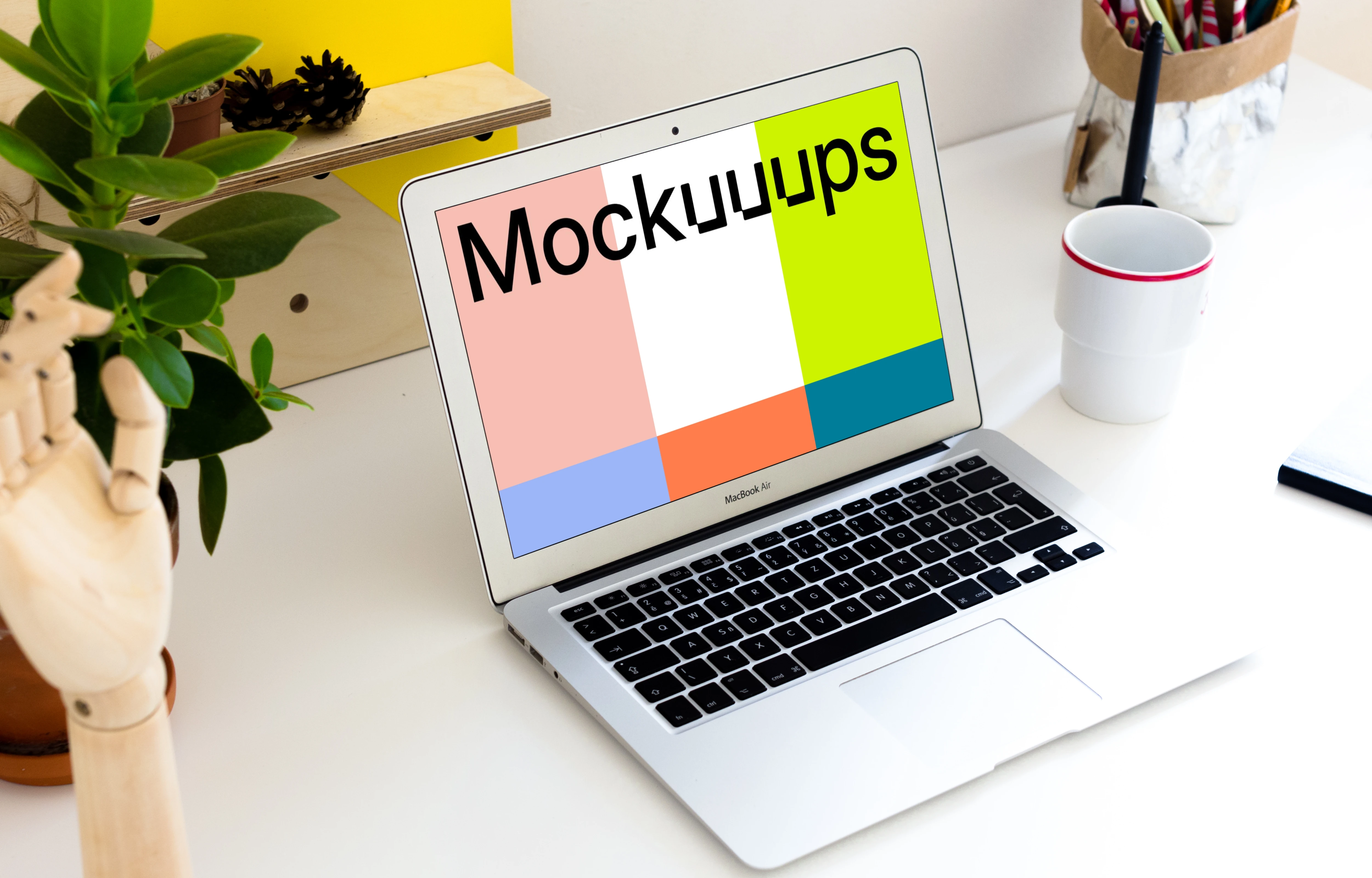 Angle view mockup of MacBook Air