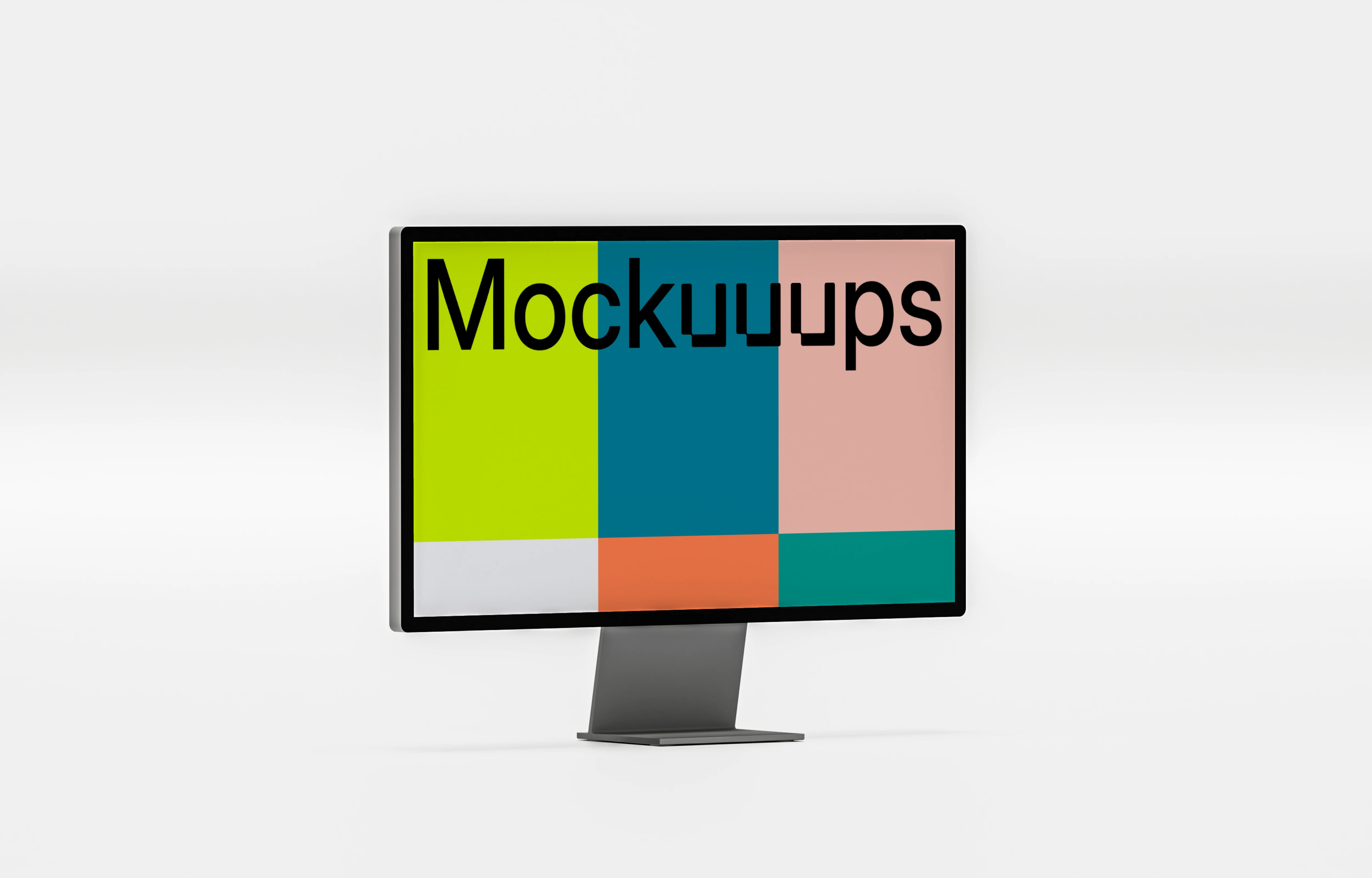 Apple Studio Display mockup with right isometric view