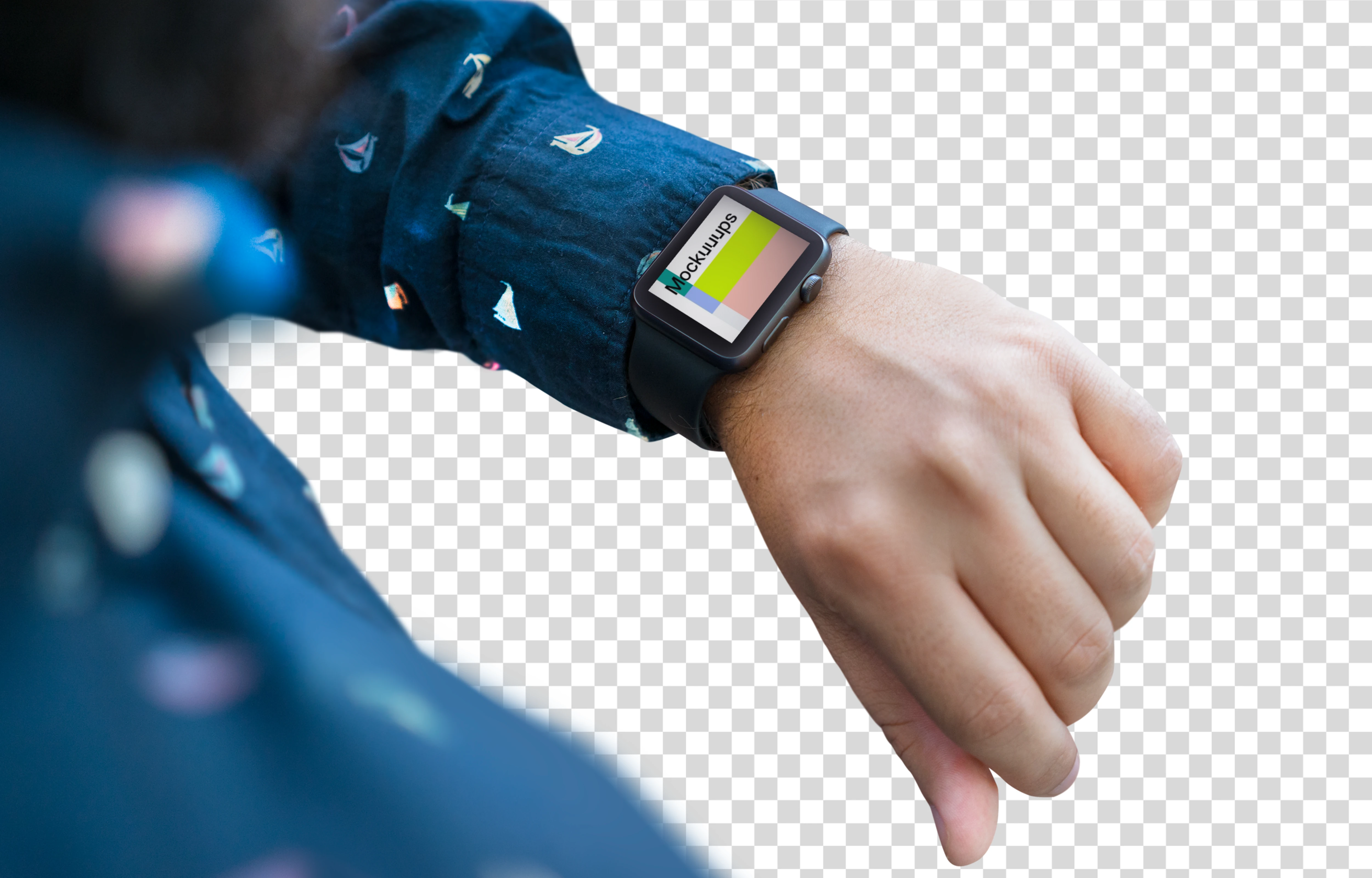 Apple Watch Sport mockup on editable background