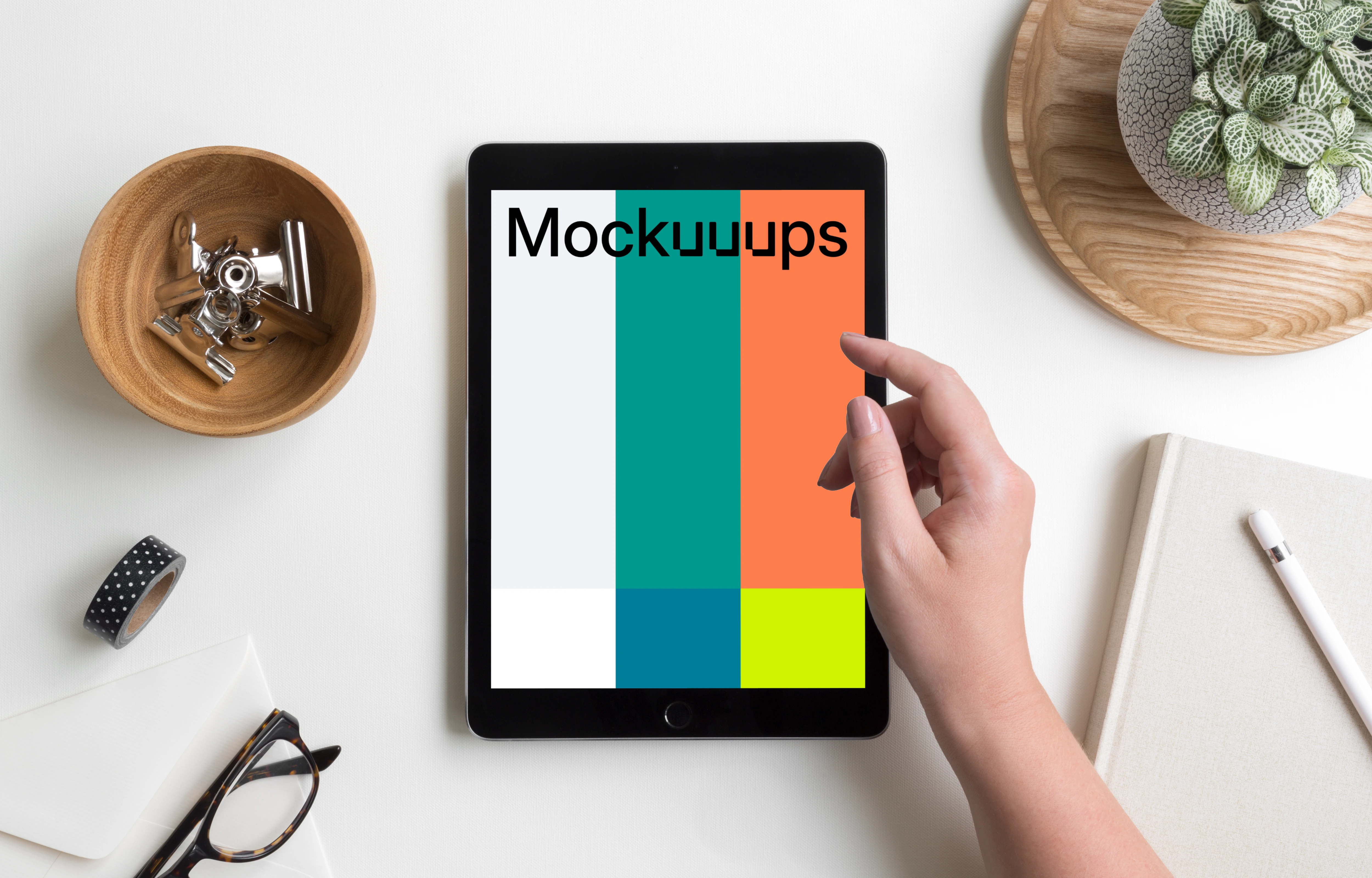 Browsing content on iPad Pro mockup